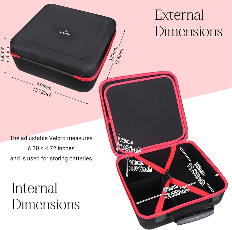 worfty Hard Case for CRAFTSMAN V20 Brad Nailer Cordless 18GA (CMCN618B), Case Only (for CMCN618B) - Image 3